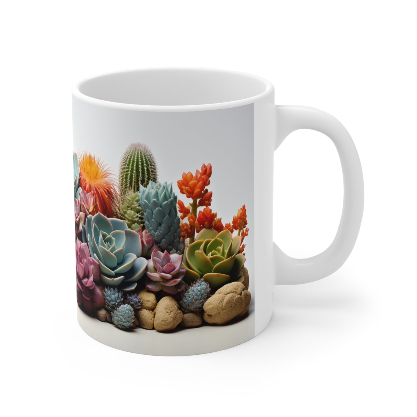 Plant Lover Cute Cactus Mug Succulent Plant Coffee Mug Funny gift Cacti Rock formation Coffee Mug Barrel Catus Ceramic Mug 11oz