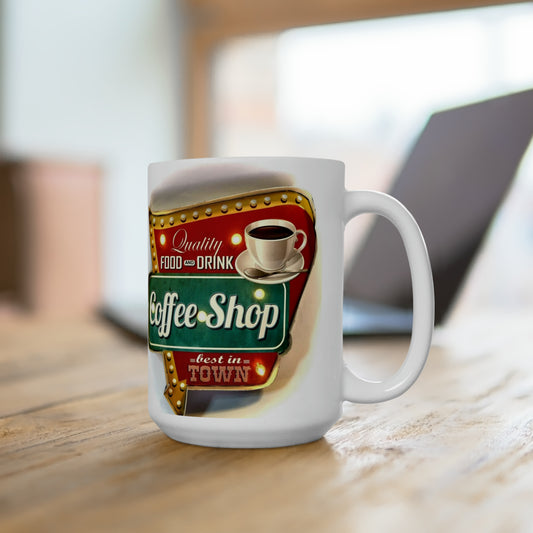Vintage Charm Coffee Mug Retro Old School Mug Vintage Coffee Cup 15oz