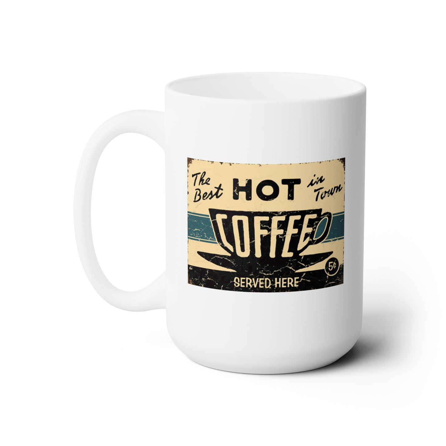 Vintage Coffee Mug Coffee Classic Style Sign Coffee Mugs 15oz