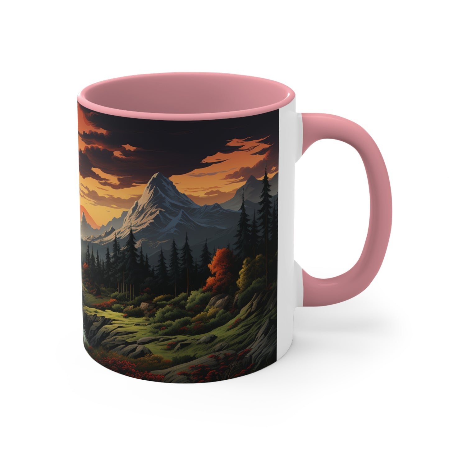 Panoramic Mountain Mug Tree Mug Tree Coffee Mug Forest Cup Woodland Mugs Tree Gift Tree coffee cup Nature Mug Woodland Forest Coffee Cup