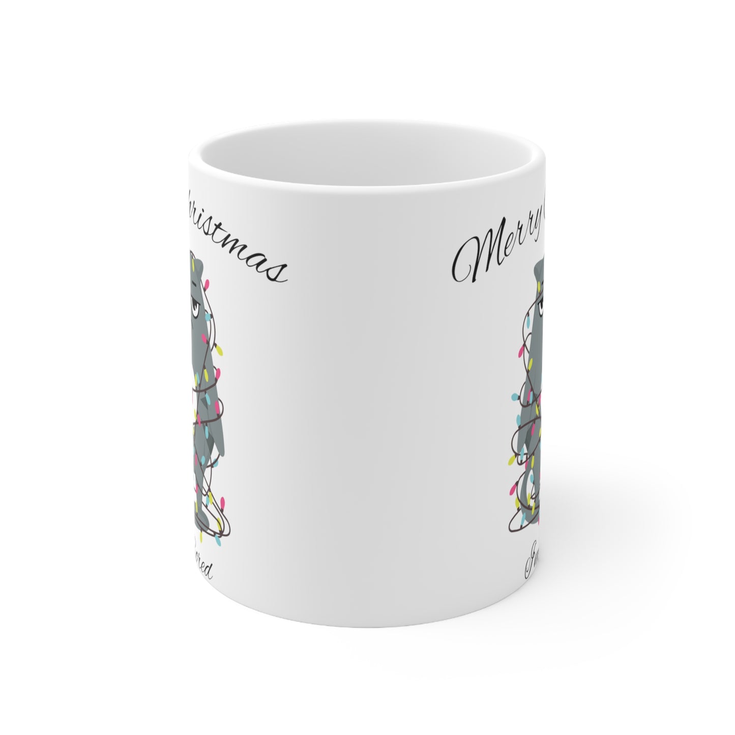 Cat Coffee Mug Merry Christmas Cat Lady Gift Cat Lover Gift Funny Cat Coffee Cup Cute Cat Coffee Mug Cat Mom Mug Cute Christmas Gift