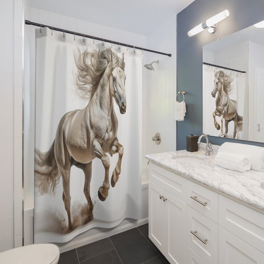 Wild Horse Shower Curtain Western Themed Bathroom Decor Horse Shower Curtain Horse Gift Horse Bath Decor Cowgirl Shower Quarter Horse Shower