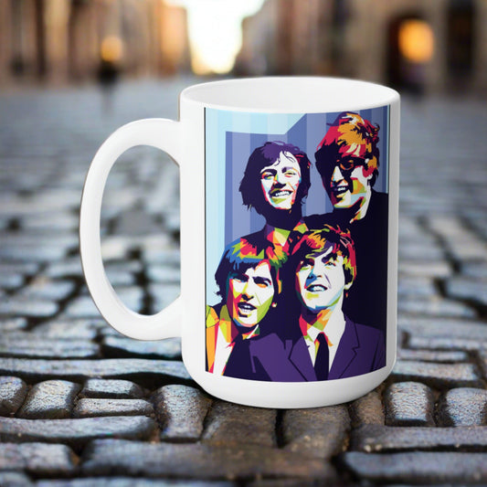 Beatles Coffee Mug John Lennon Paul Mccartney Gift for Her Ceramic Mug 15oz