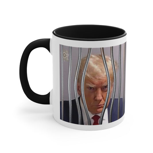 Trump Mugshot - Coffee Mug ...Shot "From the White House to the Big House" three colors Accent Coffee Mug, 11oz