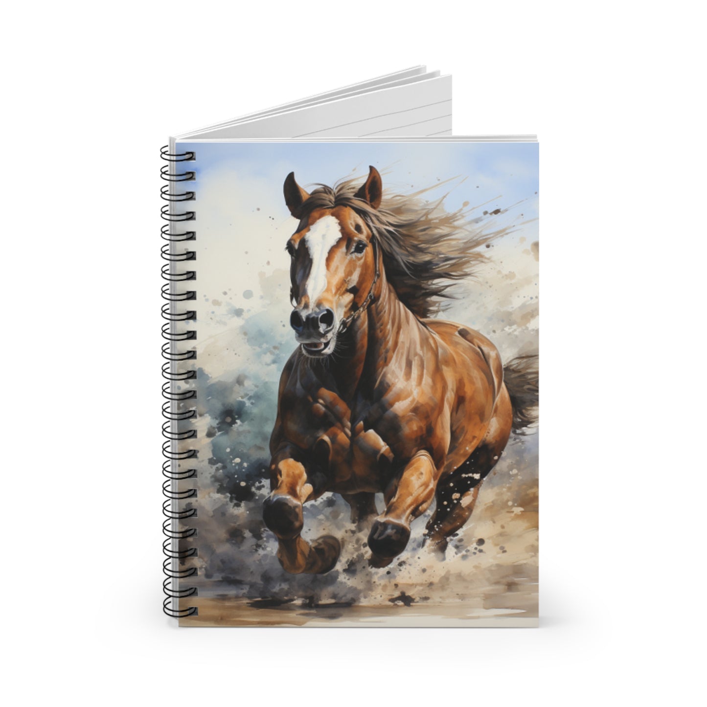 Horse Journal School Notepad Spiral Notebook - Ruled Line