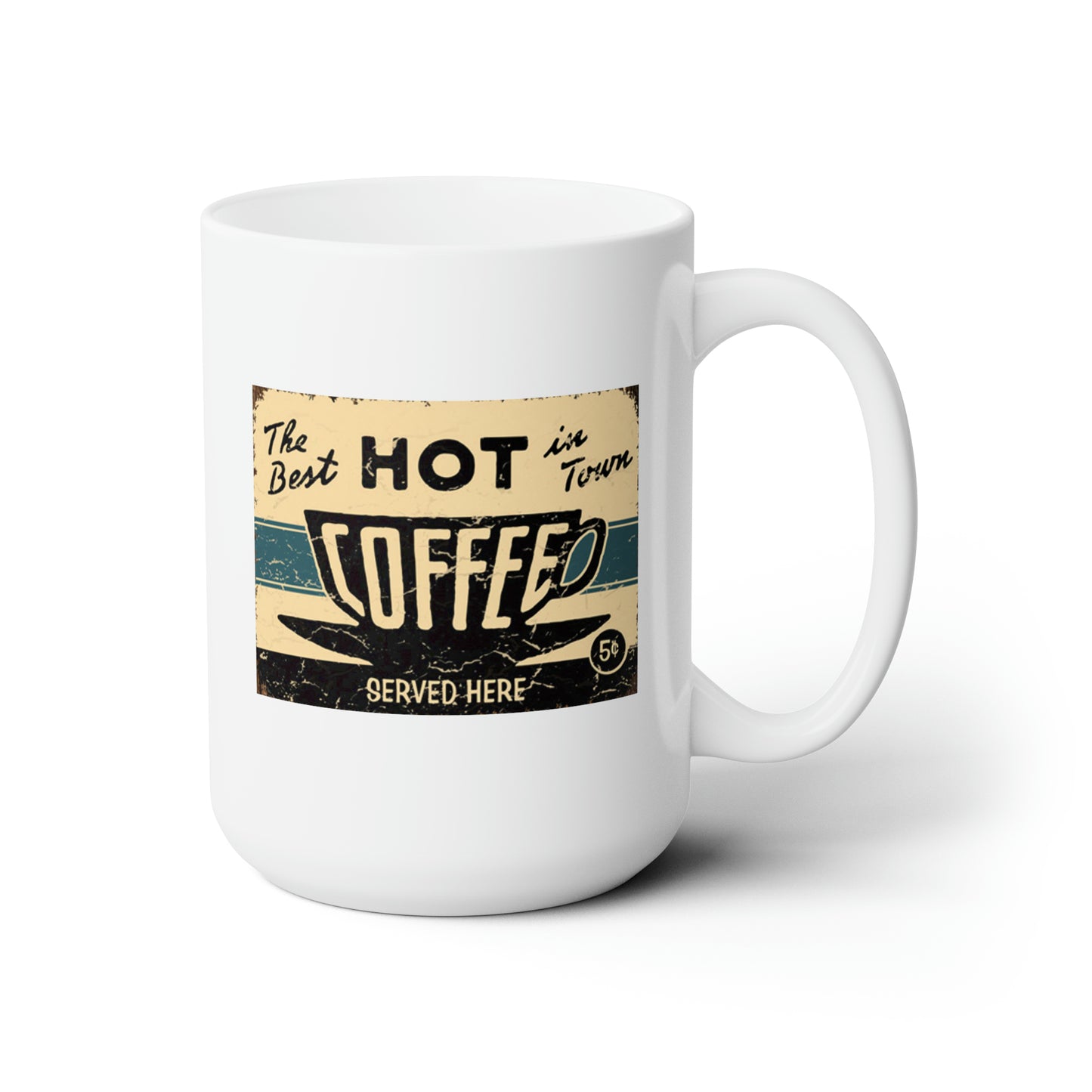 Vintage Coffee Mug Coffee Classic Style Sign Coffee Mugs 15oz
