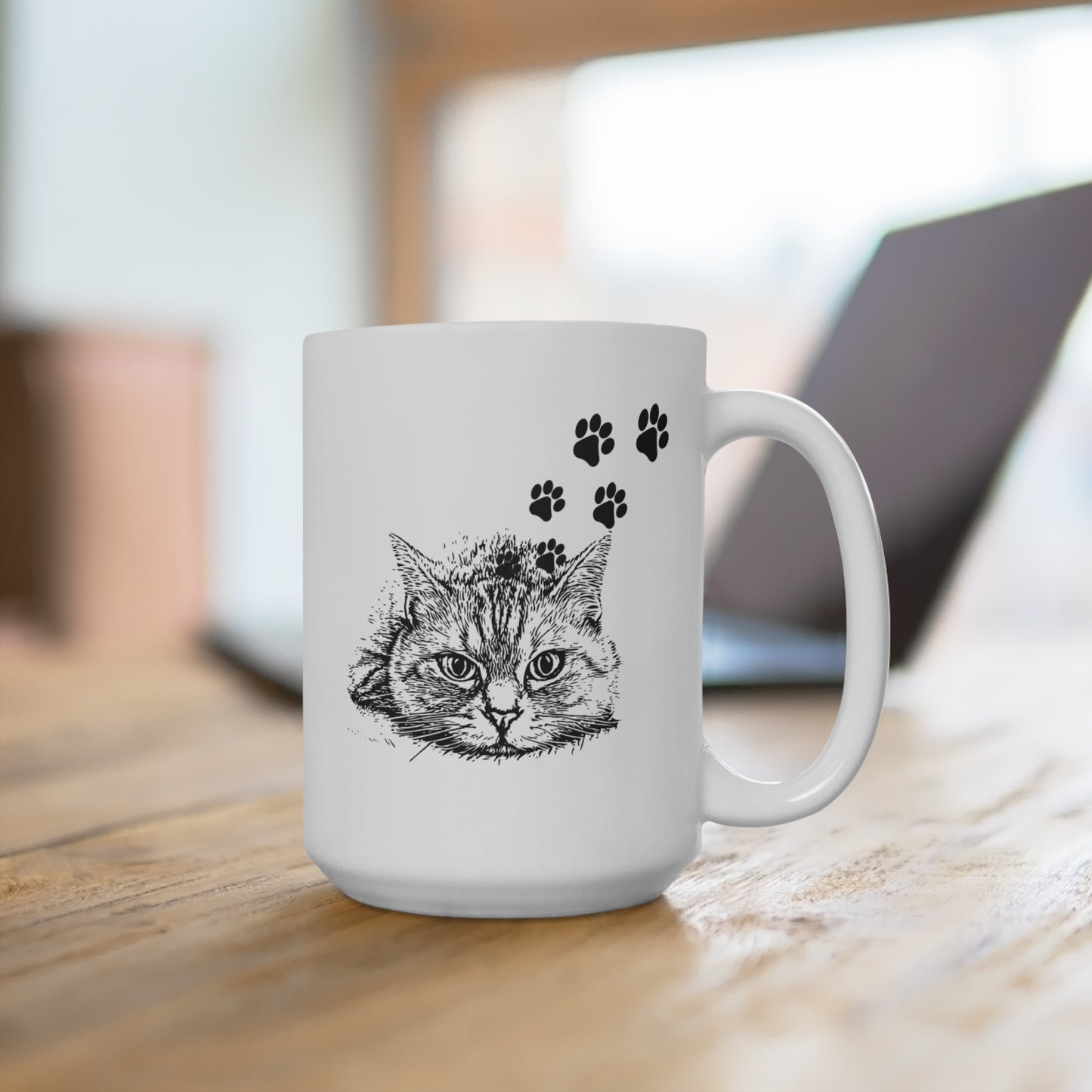 Coffee Mug Cat Lover Animal Coffee Cup 15oz