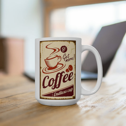 Classic Coffee Mug Boho Vintage mug Coffee Retro Sign Coffee Shop Mug 15oz