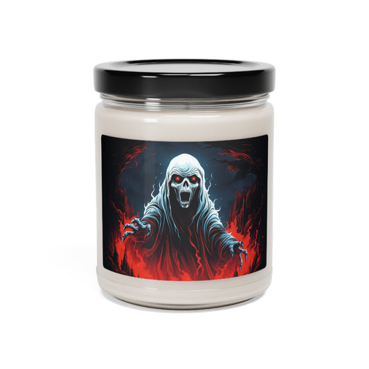Scary Candles Scented 5 Different Sents Soy Candle, 9oz Vegan Soy Wax Home Decor Cinnamon Vanilla, Clean Cotten, Apple Harvest and more