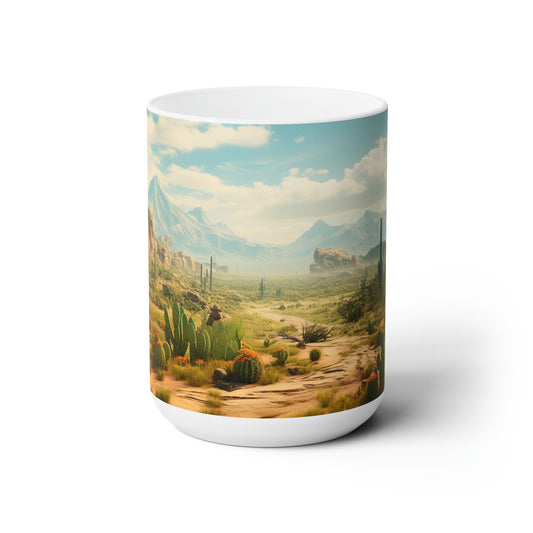 15oz Coffee Mug Cactus Landscape Art Housewarming Birthday Gifts Desert Outdoor Gift