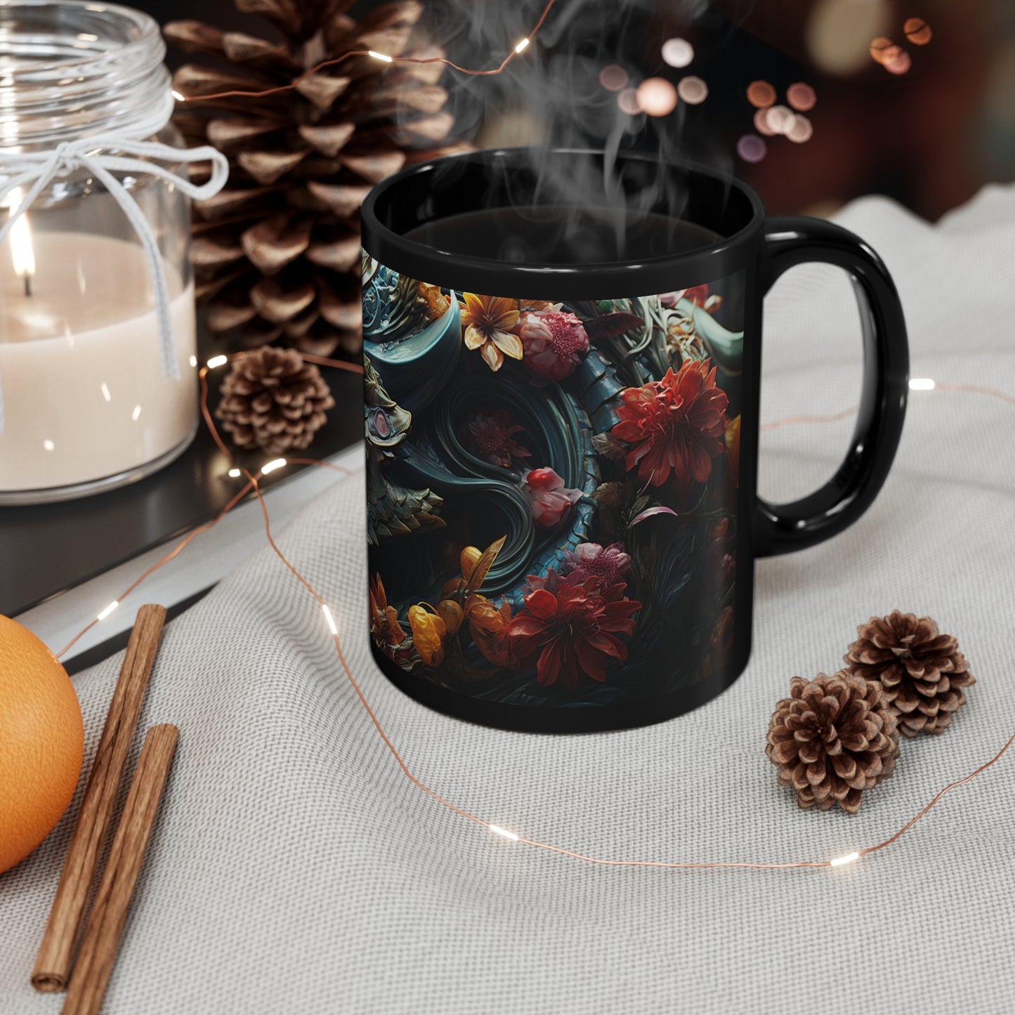 Snake Ceramic Mug Coffee Mug Snake Spirit Animal Snake Symbolism Snake Gift Shaman Mug Snake lover gift Celestial Mug Demon Mug design
