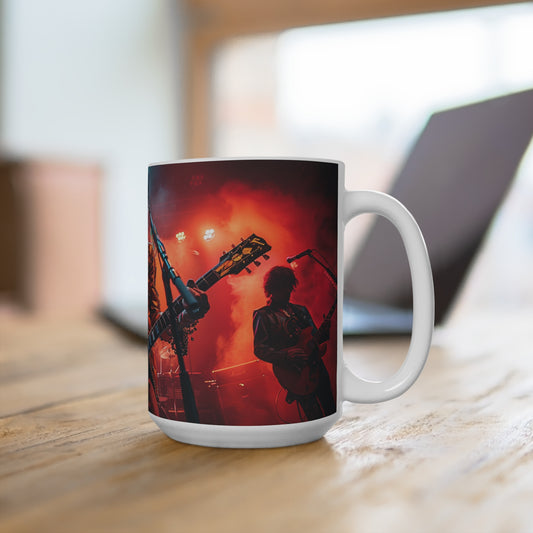 Rolling Stones Tour Coffee Mug 15oz On Stage Rendition of Mick Jaggar English Singer