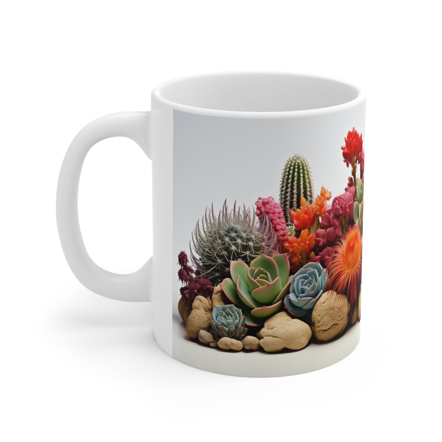 Plant Lover Cute Cactus Mug Succulent Plant Coffee Mug Funny gift Cacti Rock formation Coffee Mug Barrel Catus Ceramic Mug 11oz