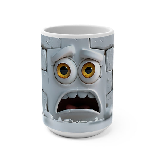 Funny Face Coffee Mug 15oz Humor Coffee Cup Entertaining Mug Goofy Coffee Mugs