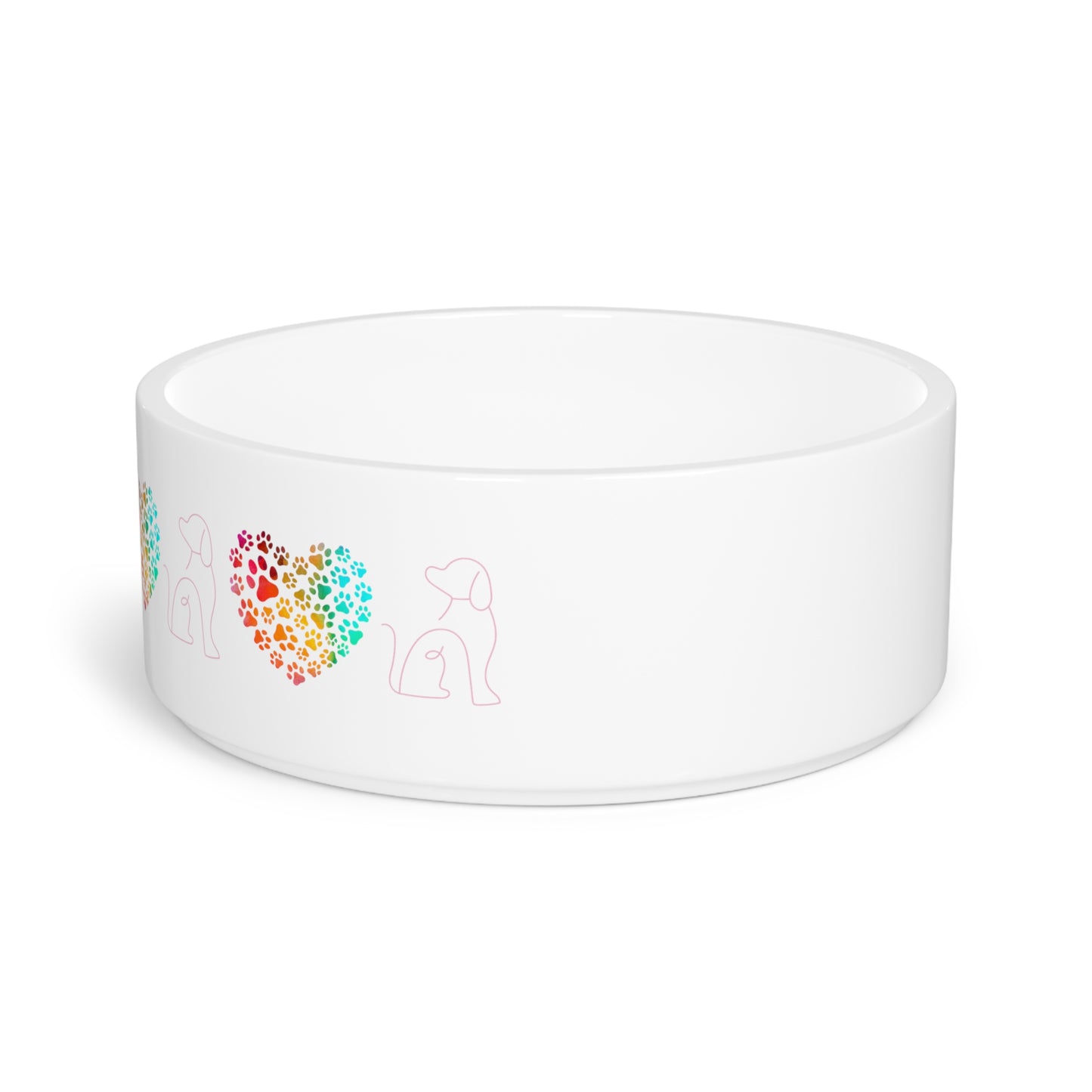 Dog Pet Bowl Paw Print Food Bowl for Dogs