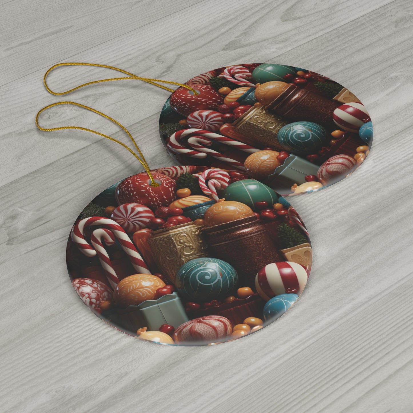 Christmas Customized Tree Ornaments Vintage Retro Ornaments Ceramic Ornament, 1-Pack