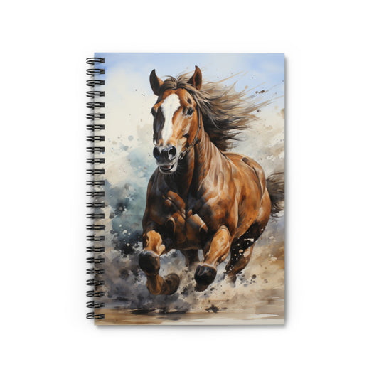 Horse Journal School Notepad Spiral Notebook - Ruled Line