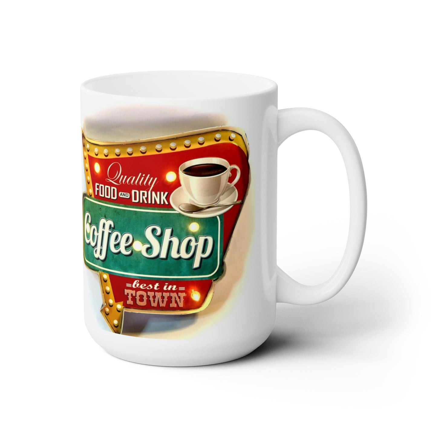 Vintage Charm Coffee Mug Retro Old School Mug Vintage Coffee Cup 15oz
