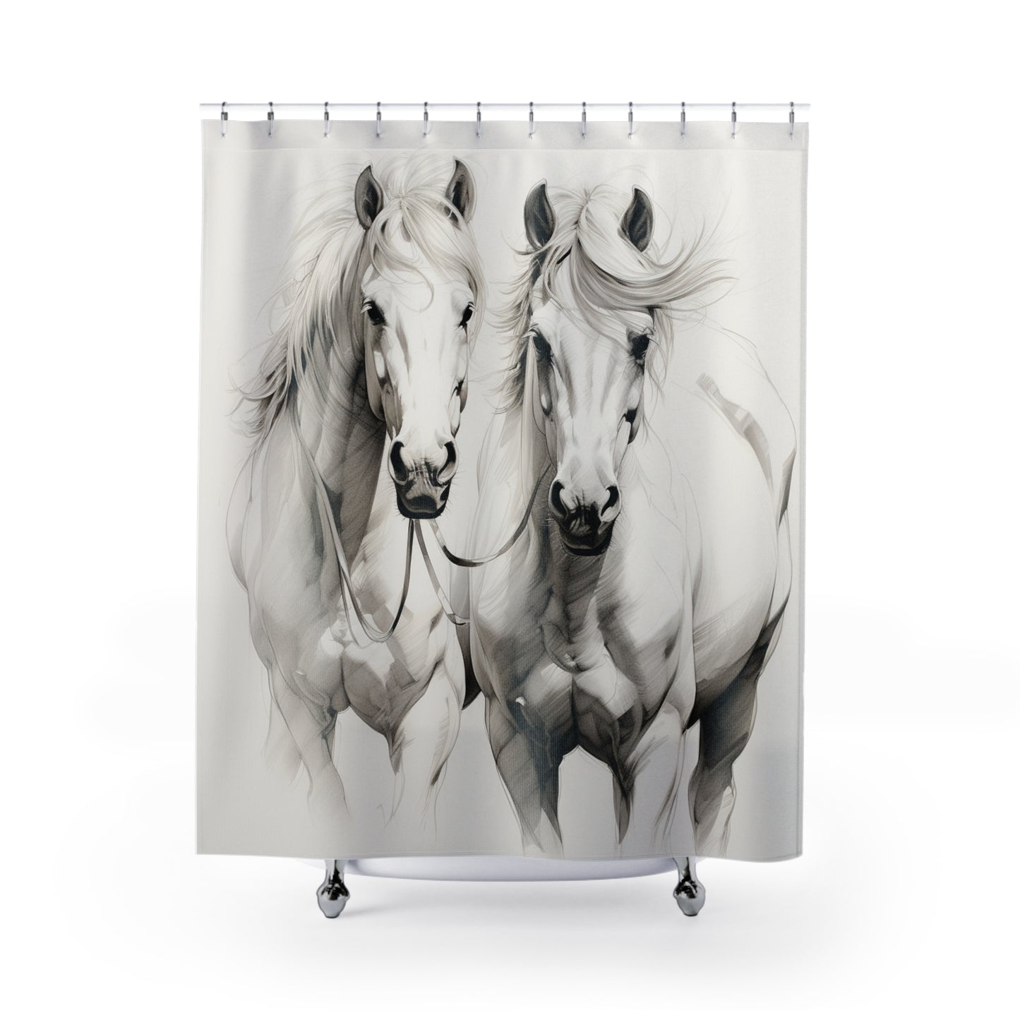 Wild Horse Shower Curtain Western Bathroom Decor Horse Shower Curtain Horse Gift Horse Bath Decor Cowgirl Shower Quarter Horse Shower