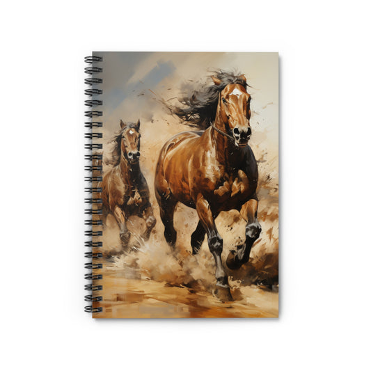 Horses Spiral Notebook Spiral Journal - Ruled Line Notebook Cover Custom Note Book Journaling horse Write it down Goodnote