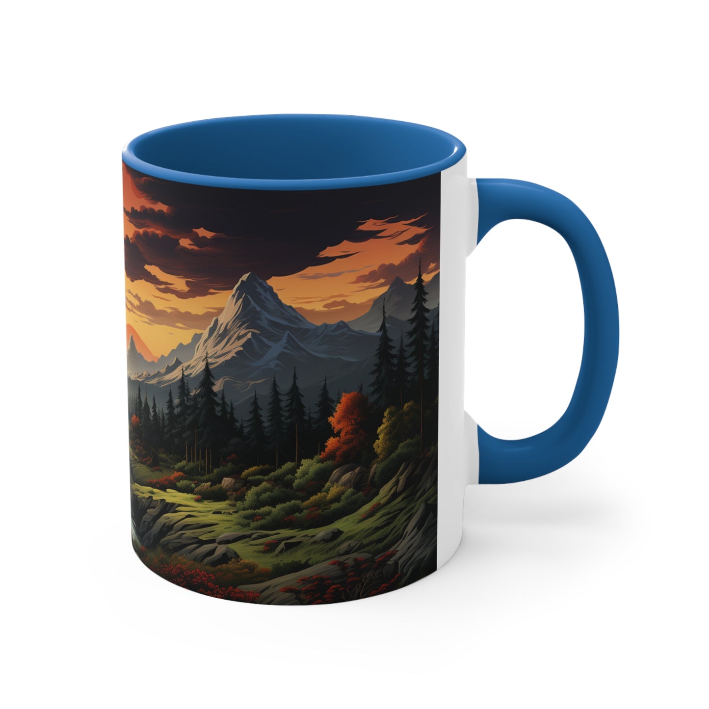 Panoramic Mountain Mug Tree Mug Tree Coffee Mug Forest Cup Woodland Mugs Tree Gift Tree coffee cup Nature Mug Woodland Forest Coffee Cup