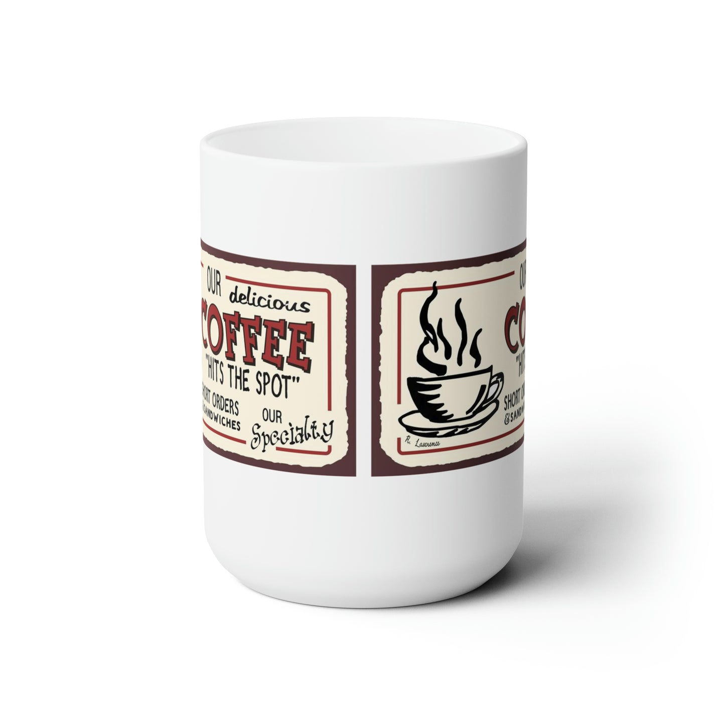 Classic Coffee Mug Retro Style Coffee Cup Vintage Coffee Mugs  15oz