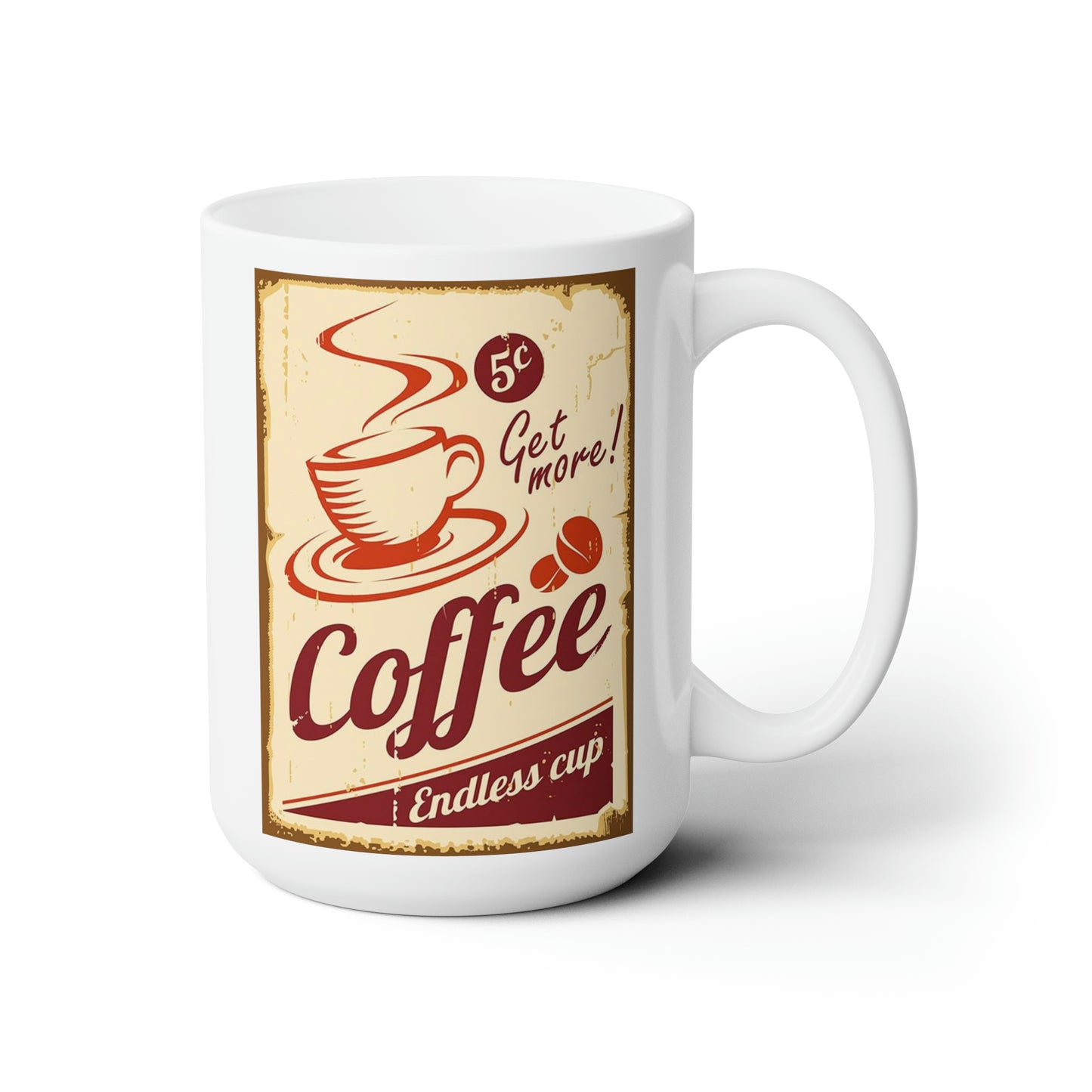 Classic Coffee Mug Boho Vintage mug Coffee Retro Sign Coffee Shop Mug 15oz