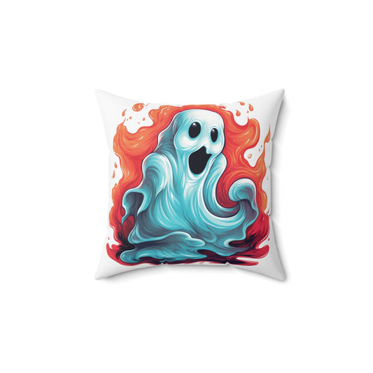 Ghost Pillow Halloween Pillows Ghost Decor Fall Color Pillow Throw Pillows Home Spooky Decorations Spun Polyester Square Pillow