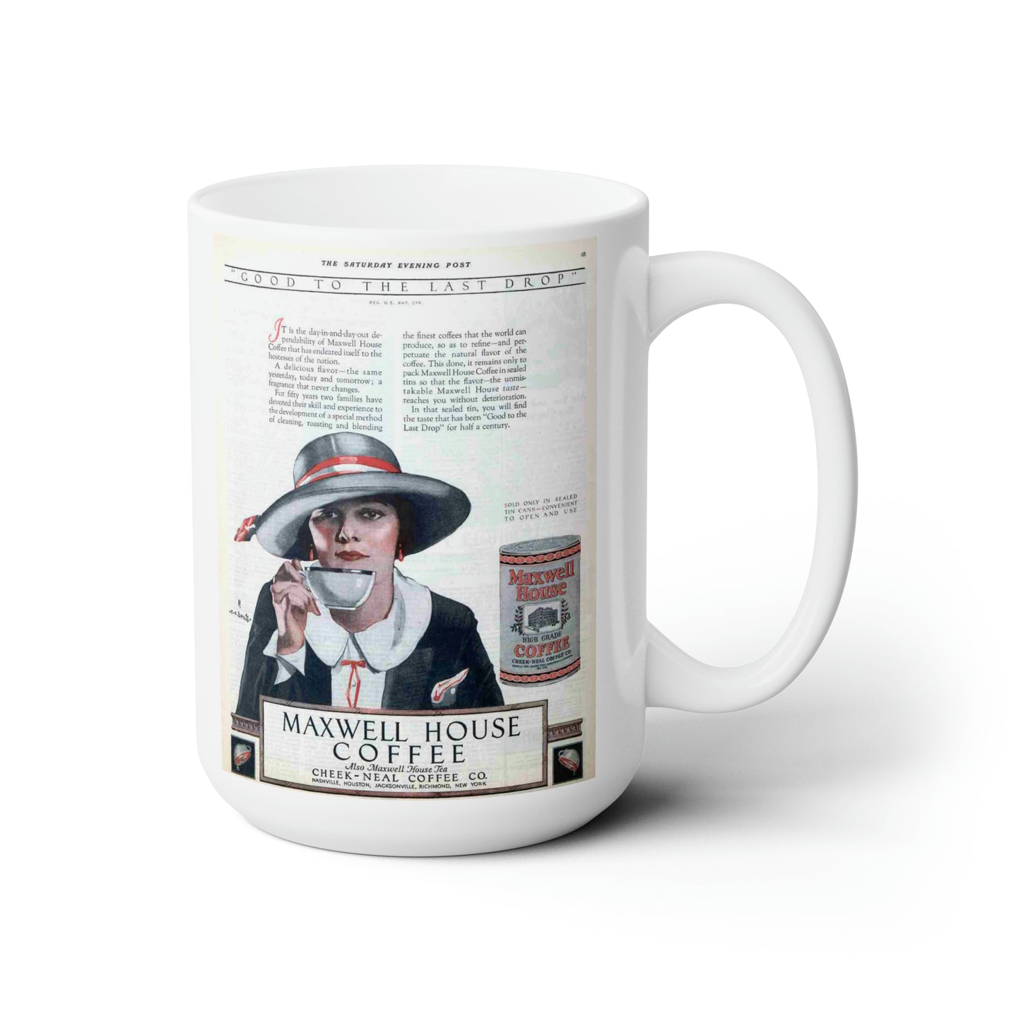 Classic Coffee Mug Vintage Coffee Mugs Retro Coffee Mug 15oz