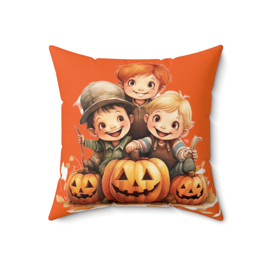 Pumpkin Patch Pillow Halloween Pillows Ghost Decor Fall Color Pillow Throw Pillows Home Spooky Decorations Spun Polyester Square