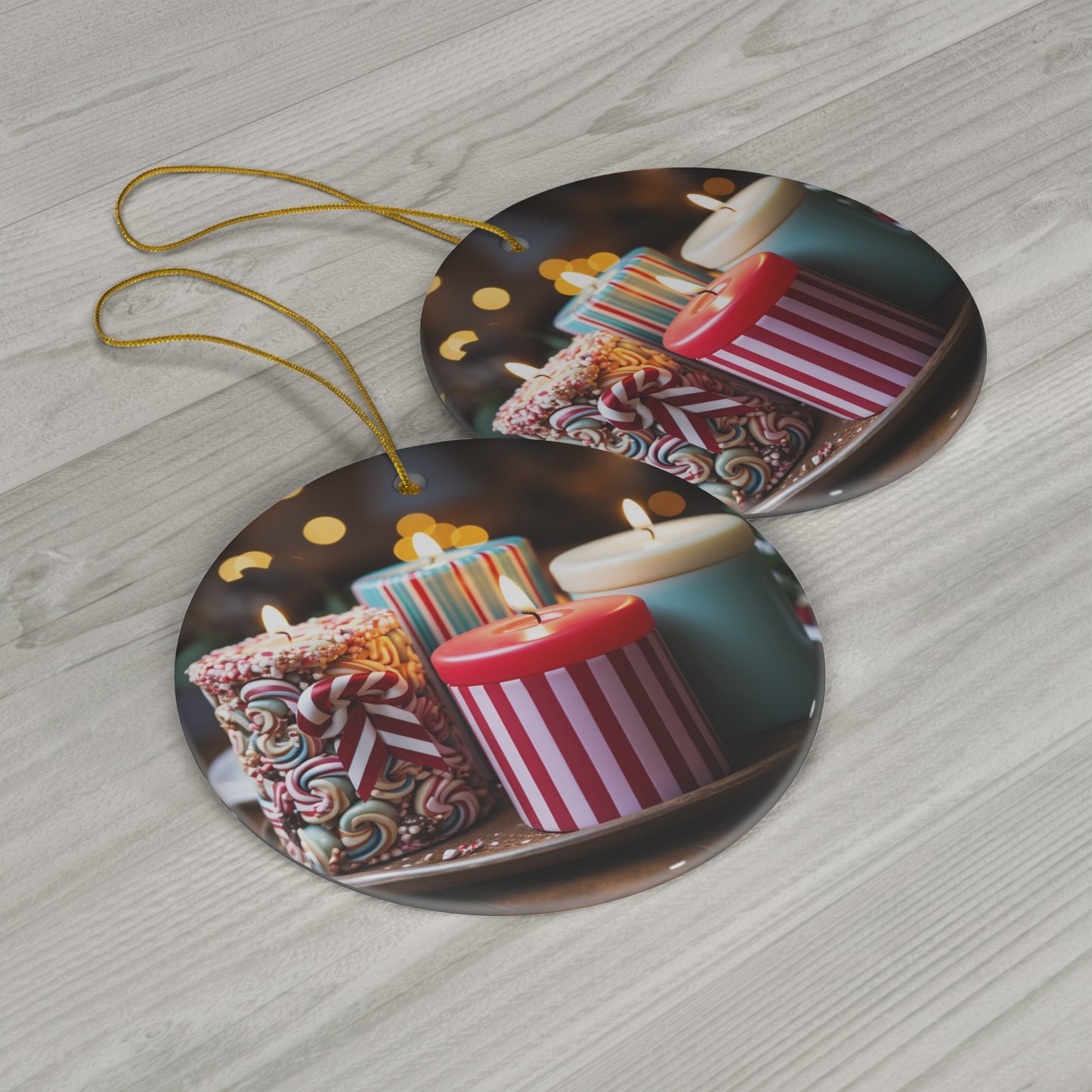Ceramic Ornament, Christmas Candle Tree Ceramic Ornament, 1-Pack Stocking Stuffer Christmas Ornaments Reto Tree Ornaments
