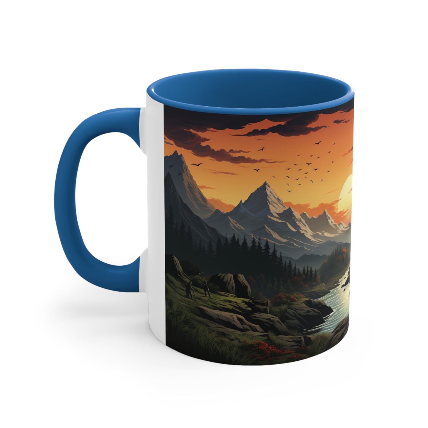 Panoramic Mountain Mug Tree Mug Tree Coffee Mug Forest Cup Woodland Mugs Tree Gift Tree coffee cup Nature Mug Woodland Forest Coffee Cup