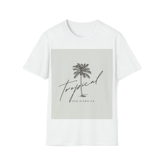 Fun t-shirt beach themed palm tree Summer fun San Diego