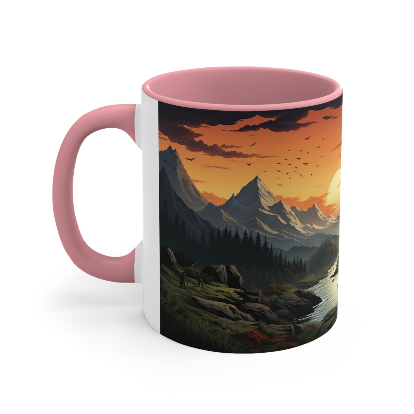 Panoramic Mountain Mug Tree Mug Tree Coffee Mug Forest Cup Woodland Mugs Tree Gift Tree coffee cup Nature Mug Woodland Forest Coffee Cup