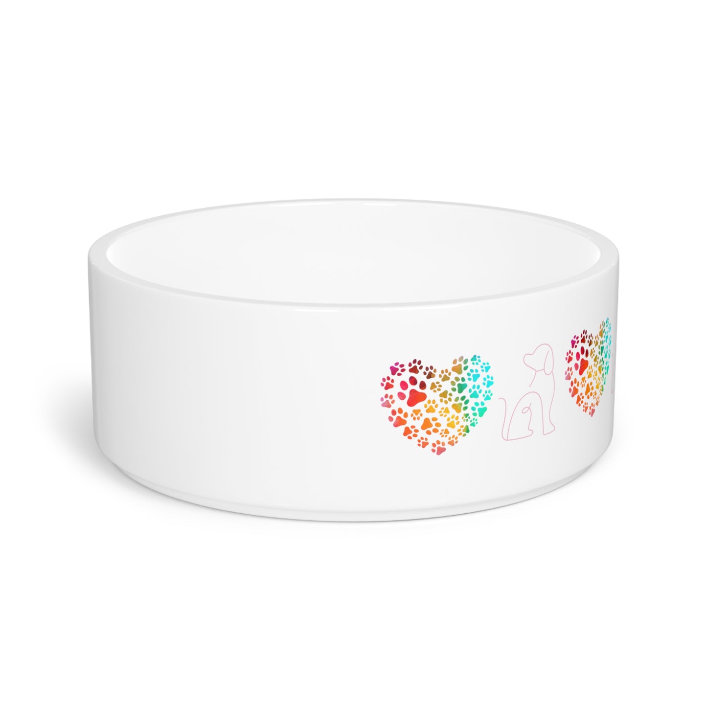 Dog Pet Bowl Paw Print Food Bowl for Dogs
