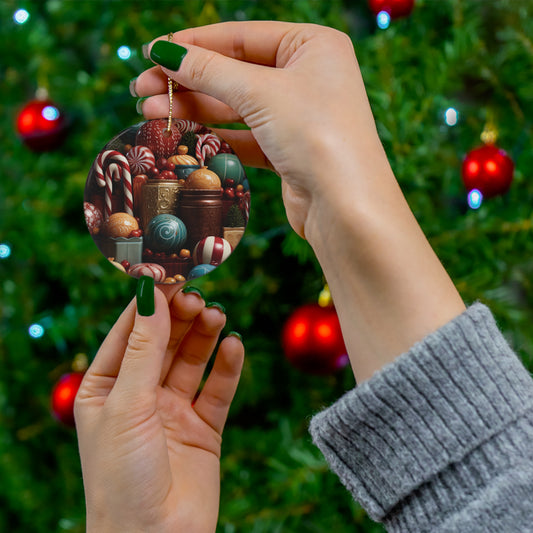 Christmas Customized Tree Ornaments Vintage Retro Ornaments Ceramic Ornament, 1-Pack